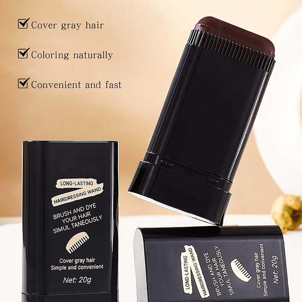 Black Hair Dye Stick for Instant Gray Coverage & Root Touch Up