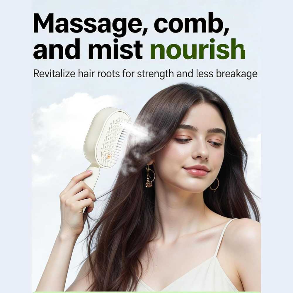 Steam Brush | Rechargeable Detangling Tool with Oil
